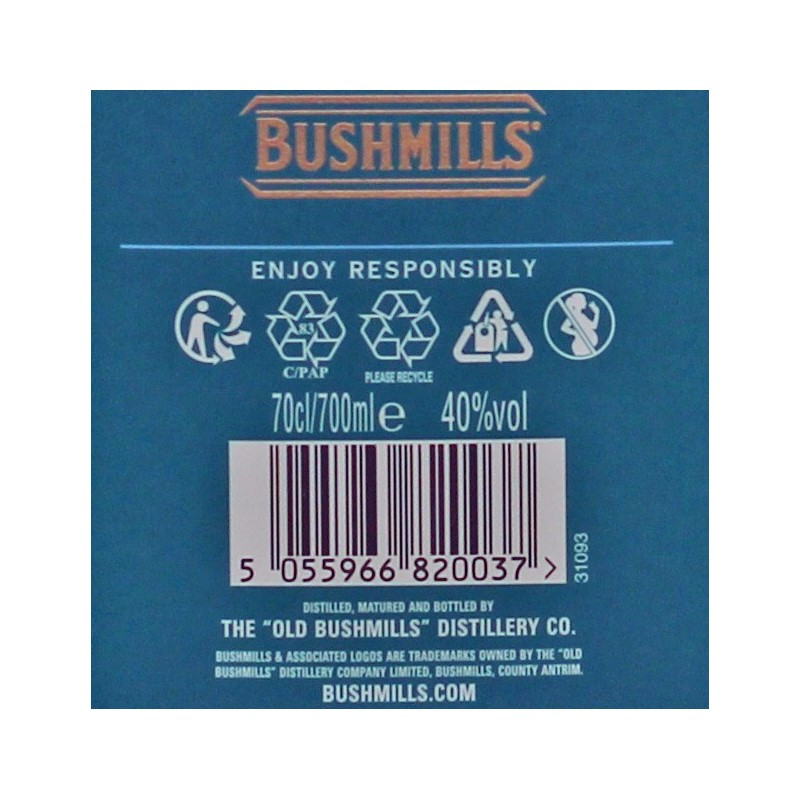 Bushmills 10 Jahre 0,7 L 40% vol Bushmills 10 Jahre 0,7 L 40% vol